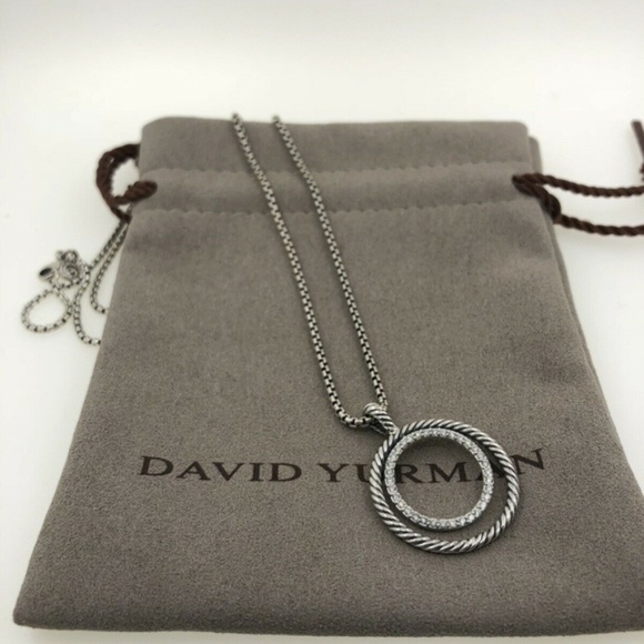David Yurman Jewelry - David Yurman Mobile pave diamond silver necklace